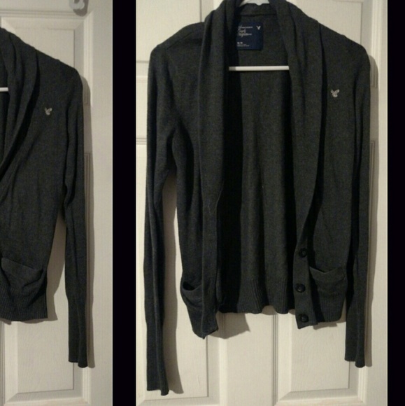 Gray Button Sweater - Picture 1 of 3